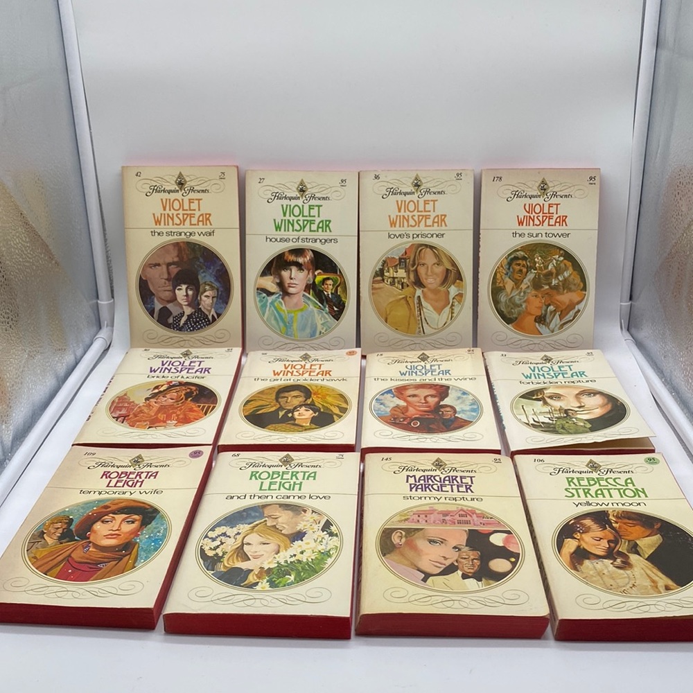 Bundle of Harlequin Presents 12 Softcover Romance Books Vintage 1970’s